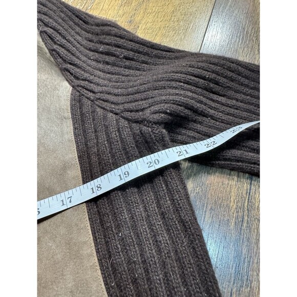 Ralph Lauren Y2K Shacket Bomber Leather Zip Brown Jacket Size L - Picture 5 of 6